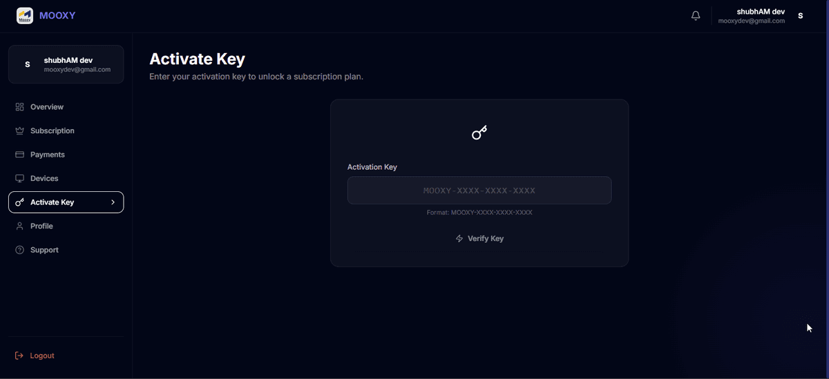 Manual Activation Key