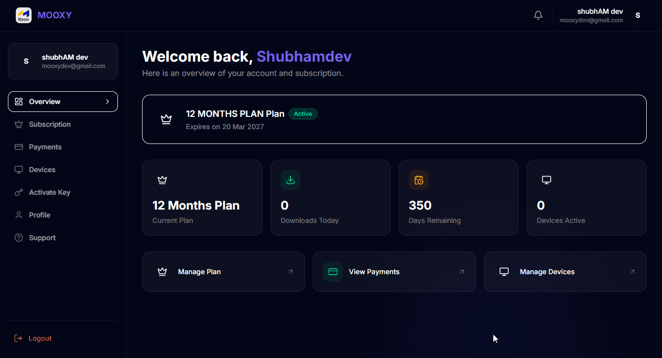 MOOXY Schematics Dashboard